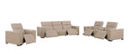 1208 Modular Leather Set with 5 Power Recliners & Power Headrests - Beige - SKU 1208-BEIGE-7.5-HT-3PC - view 4