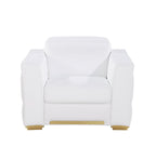 1120 Divanitalia 3-Piece Sofa Set with Adjustable Headrest in Top-grain Italian Leather - White - SKU 1120-WHITE-3PC - view 9