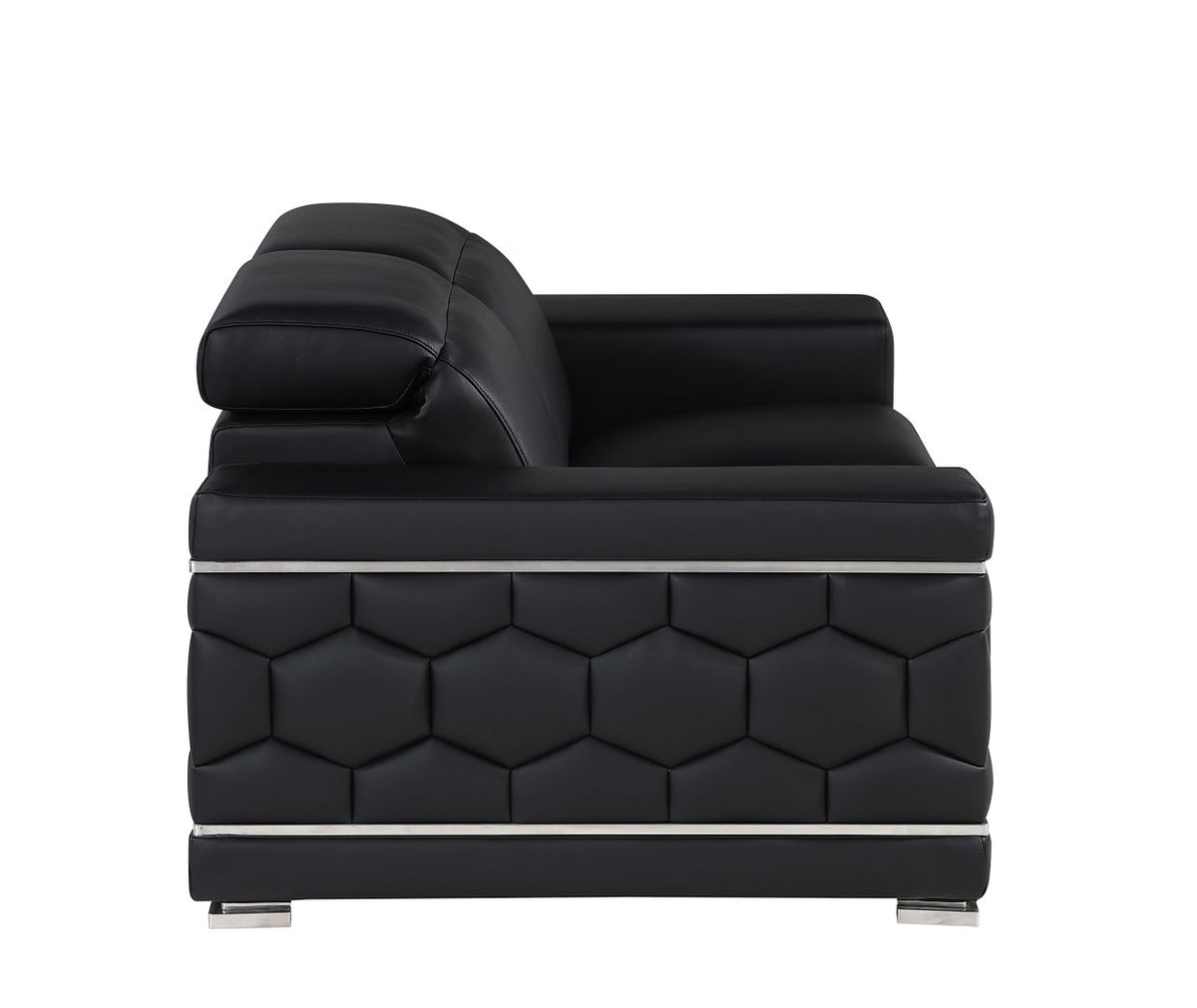 296 Genuine Loveseat - Black - SKU 296-BLACK-L - view 5