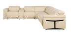 1126 Divanitalia 7-Piece L-Shaped Sectional Sofa in Top Grain Italian Leather with 3 Power Recliners & Power Headrests - Beige - SKU 1126-BEIGE-SEC-7PC-3PWR-SECTIONAL- GROUP - view 4