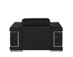 296 Modern Genuine Leather Chair - Black - SKU 296-BLACK-CH - view 4