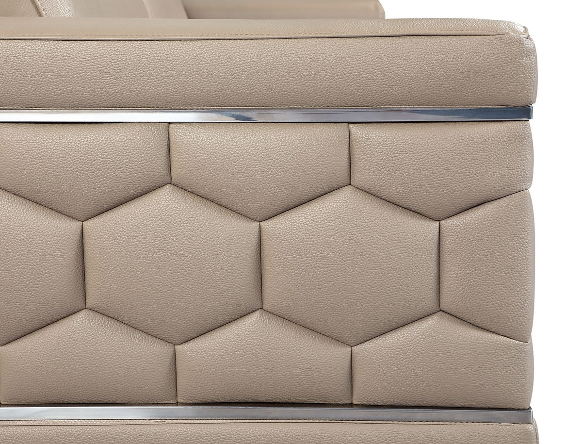 692 Divanitalia Chair with Adjustable Headrest in Top-grain Italian Leather - Beige - SKU 692-CH-BEIGE - view 8