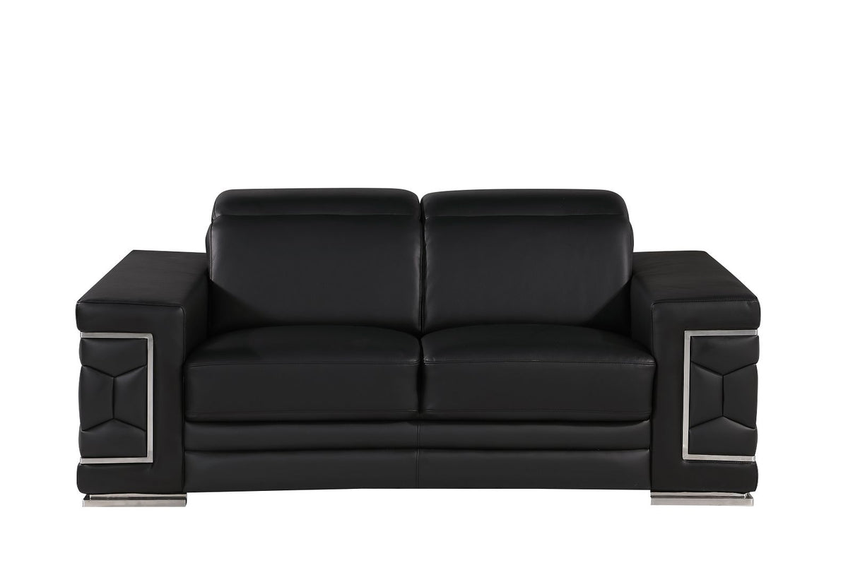 296 Genuine Loveseat - Black - SKU 296-BLACK-L