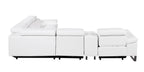 1246 Divanitalia 6-Piece L-Shaped Modular Power Reclining Sectional Sofa with 3 Power Recliners and Power Headrests - Top Grain Italian Leather - White - SKU 1246-WHITE-6PC-3PWR-SECTIONAL - view 6