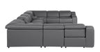 1116 Divanitalia 10-Piece U-Shaped Sectional Sofa in Top Grain Italian Leather with 4 Power Recliners & Power Headrests