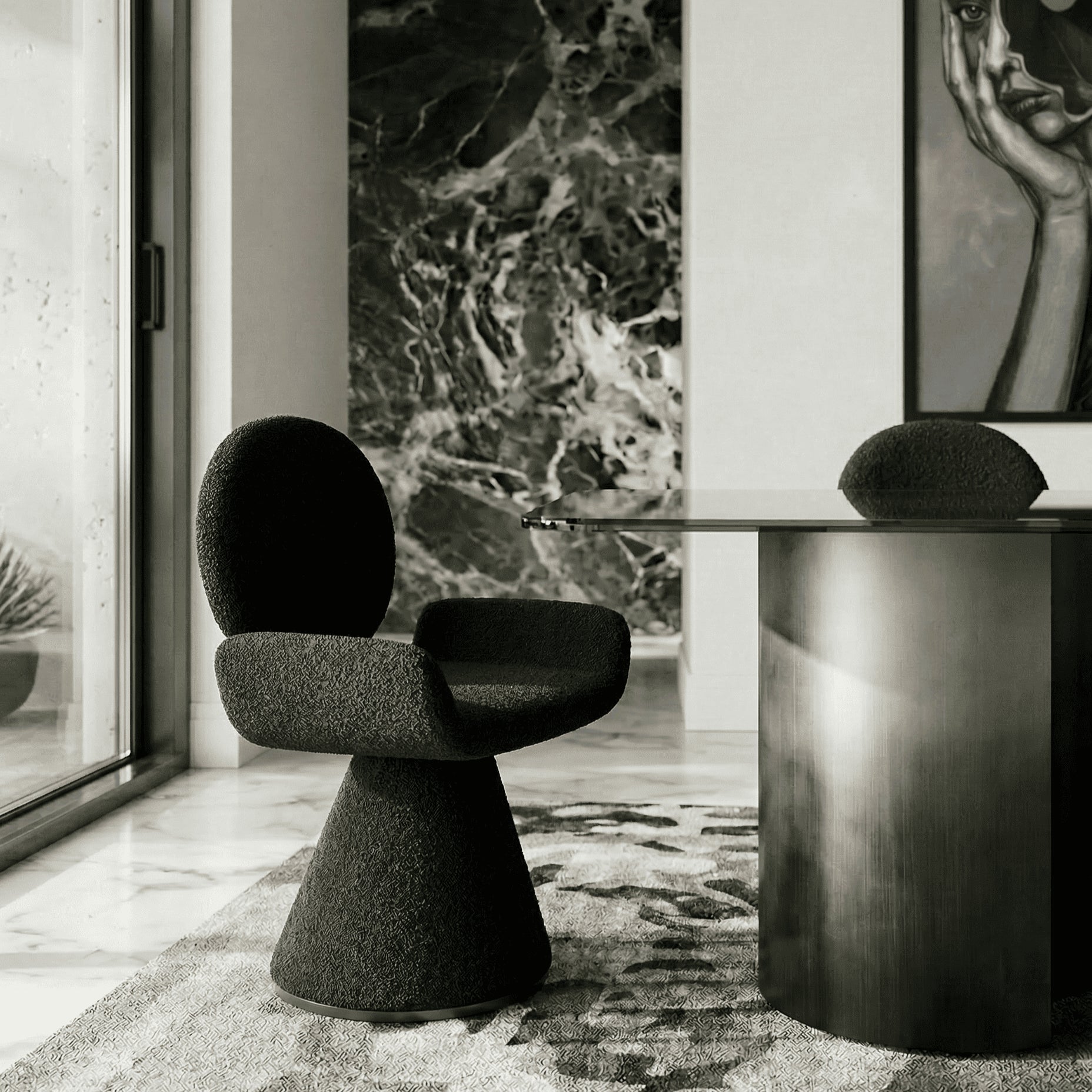 Neptune - Contemporary Fabric Dining Chair