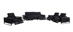 1246 Divanitalia Modular Power Dual Reclining Sofa, Console Loveseat, and Chair Set with Power Headrests - Top Grain Italian Leather - Black - SKU 1246-BLACK-7.5-HT-3PC - view 4