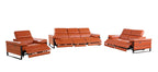 1246 Divanitalia Modular Power Triple Reclining Sofa, Loveseat, and Chair Set with Power Headrests - Top Grain Italian Leather - Camel - SKU 1246-CAMEL-6.6-HT-3PC - view 4