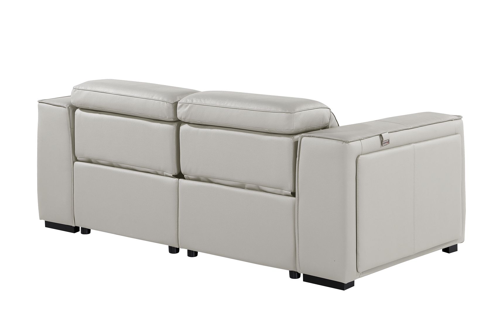 1224 Divanitalia 2-Piece Modular Power Reclining Loveseat in Top Grain Italian Leather with 2 Power Recliners & Power Headrests