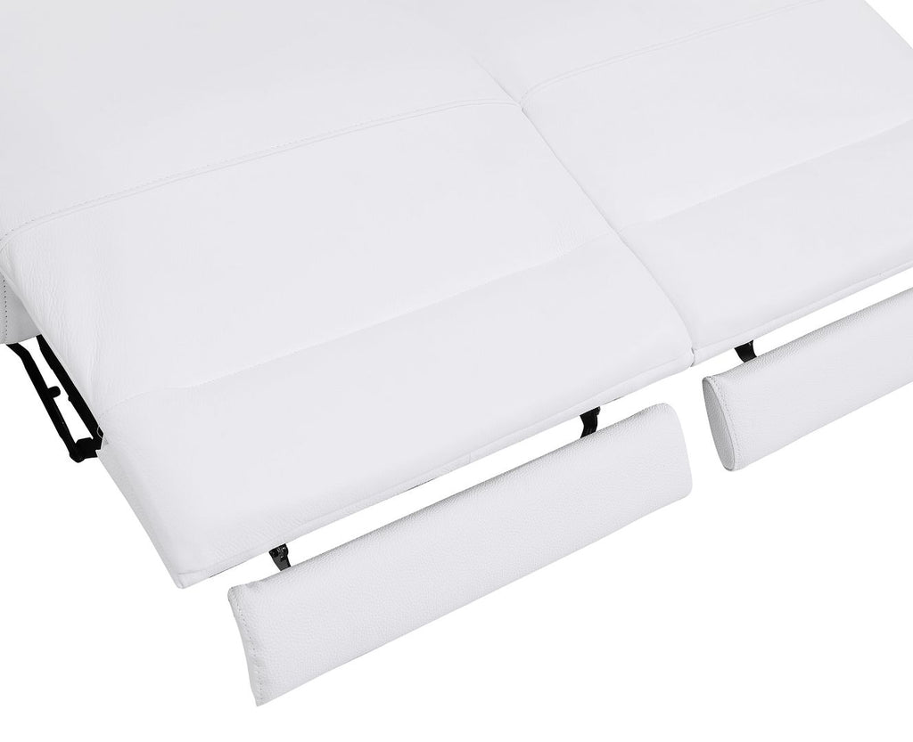 990 Divanitalia Power Reclining Arm Chair with Power Headrest in Top-grain Italian Leather - White - SKU 990-WHITE-CH - view 10