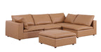 1100 Divanitalia 5-Piece Left Arm Facing 4-Seat Sectional Sofa - Top-grain Italian Leather