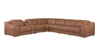 1116 Divanitalia 7-Piece L-Shaped Sectional Sofa in Top Grain Italian Leather with 3 Power Recliners & Power Headrests - Cognac - SKU 1116-COGNAC-7PC-3PWR-SECTIONAL- GROUP - view 3