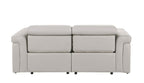 1126 Divanitalia 2-Piece Modular Power Reclining Loveseat in Top Grain Italian Leather with 2 Power Recliners & Power Headrests - Light Grey - SKU 1126-LT_GREY-2.2-HT - view 7