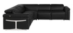 1126 Divanitalia 5-Piece L-Shaped Sectional Sofa in Top Grain Italian Leather with 3 Power Recliners & Power Headrests - Black - SKU 1126-BLACK-SEC-5PC-3PWR-SECTIONAL- GROUP - view 4