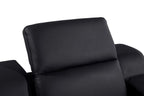 1116 Divanitalia Top Grain Italian Leather Power Reclining Chair with Power Headrests - Black - SKU 1116-BLACK-CH - view 9