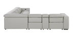1224 Divanitalia 7-Piece L-Shaped Sectional Sofa in Top Grain Italian Leather with 4 Power Recliners & Power Headrests