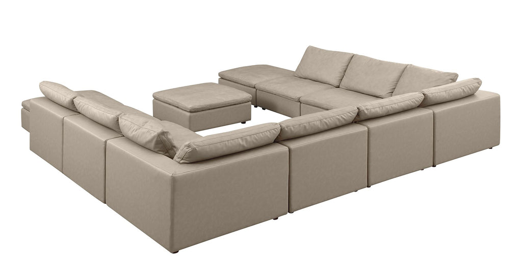 1100 Divanitalia Top-grain Italian Leather 11-Piece Sectional Sofa with Chaise
