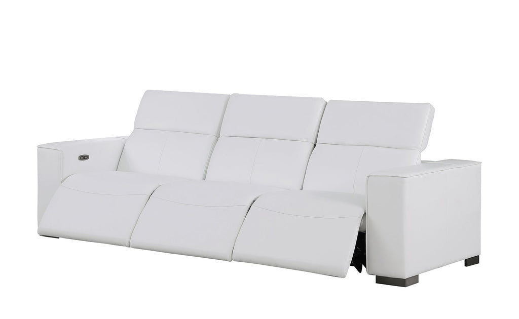 1208 Modular Leather Set with 6 Power Recliners & Power Headrests - White - SKU 1208-WHITE-7.6-HT-3PC - view 6