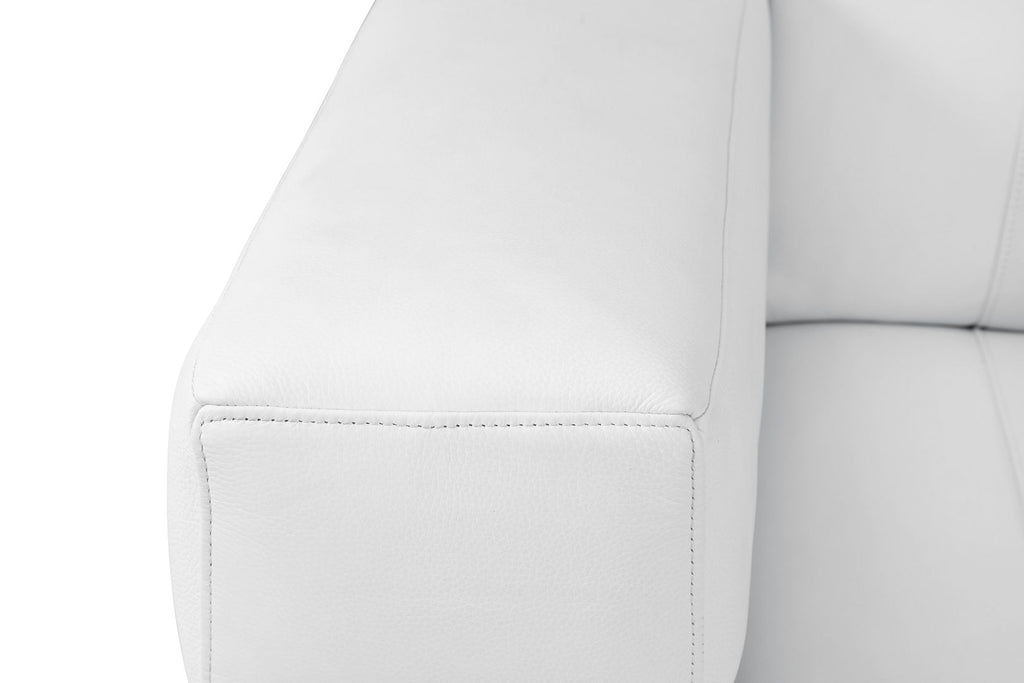 904 Divanitalia 3-Piece Sofa Set in Top-grain Italian Leather - White - SKU 904- WHITE 3PC (S/L/CH) - GROUP - view 13