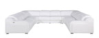 1116 Divanitalia 8-Piece U-Shaped Sectional Sofa in Top Grain Italian Leather with 4 Power Recliners & Power Headrests - White - SKU 1116-WHITE-8PC-4PWR-U-NC-SECTIONAL-GROUP - view 3