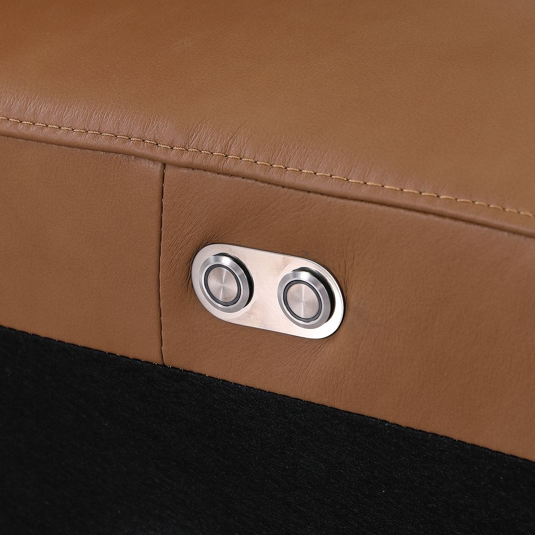 1116 Divanitalia 12-Piece U-Shaped Sectional Sofa in Top Grain Italian Leather with 4 Power Recliners & Power Headrests