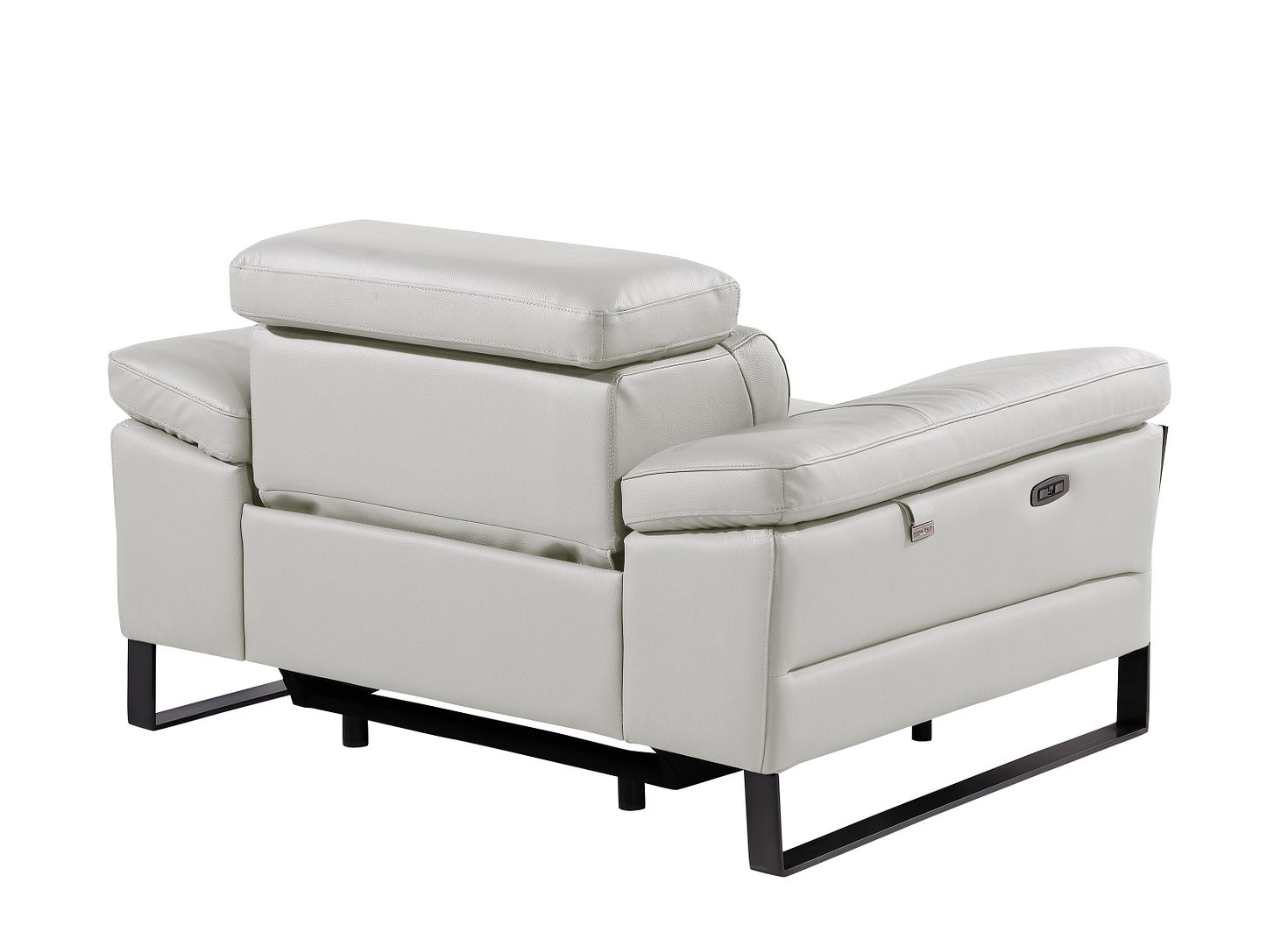 1246 Divanitalia Power Reclining Arm Chairwith Power Headrests - Top Grain Italian Leather