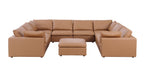 1100 Divanitalia 9-Piece U-Shaped Sectional Sofa in Top-grain Italian Leather