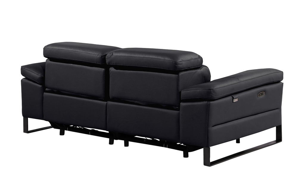 1246 Divanitalia Top Grain Italian Leather Loveseat with Power Headrest