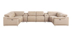 2679 8-Piece U-Shaped Power Reclining Sectional Sofa in Genuine Leather - 4 Recliners