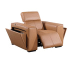 1126 Divanitalia Top Grain Italian Leather Power Reclining Chair with Power Headrests