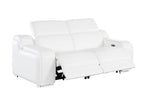 1116 Divanitalia 2-Piece Modular Power Reclining Loveseat in Top Grain Italian Leather with 2 Power Recliners & Power Headrests