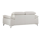 727 Divanitalia Loveseat with Adjustable Headrest in Top-grain Italian Leather - White - SKU 727-L-WHITE - view 3