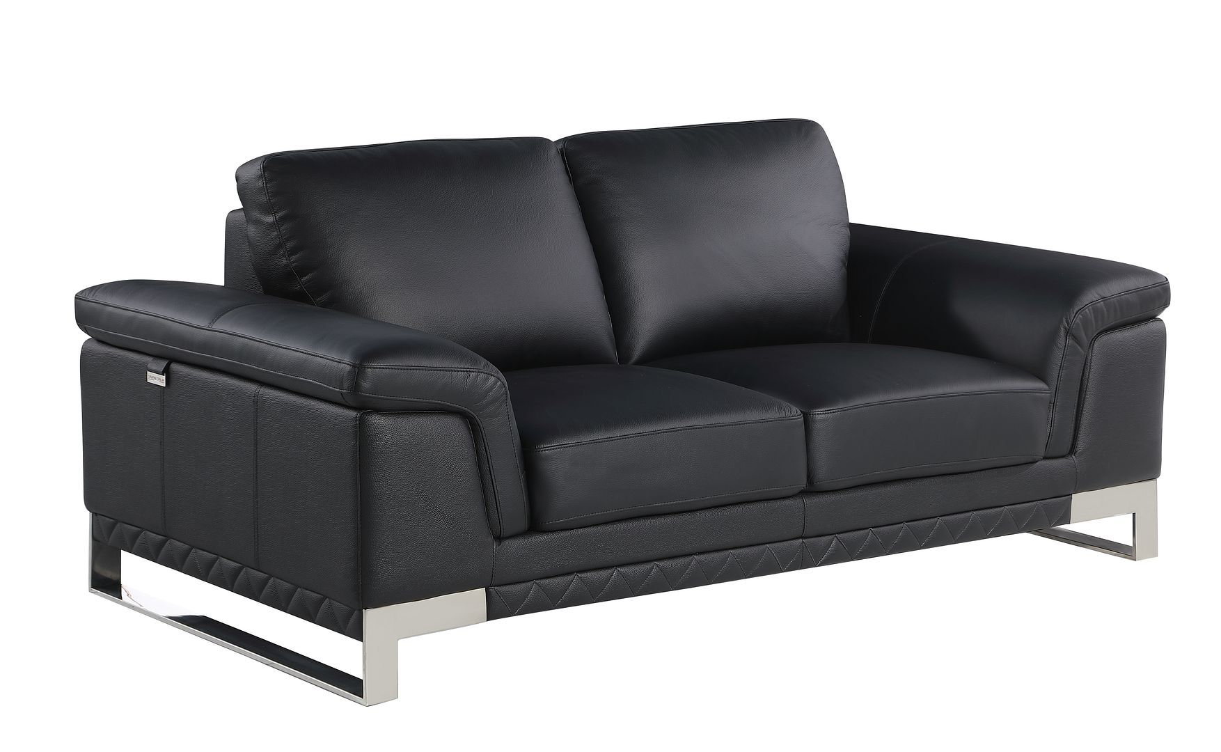 411 Divanitalia Loveseat in Top-grain Italian Leather