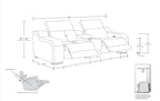 1116 Divanitalia 8-Piece Modular Power Reclining Sofa & Loveseat Set in Top Grain Italian Leather with 5 Power Recliners & Power Headrests - White - SKU 1116-WHITE-8.5-HT - view 17