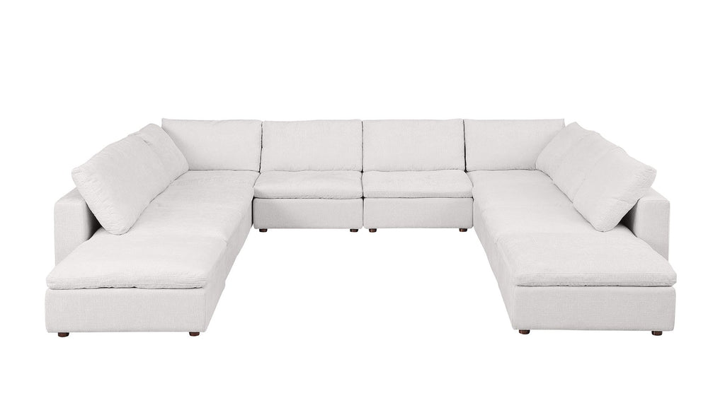 1100 Divanitalia 10-Piece U-Shaped Sectional Sofa with Chaise in Top-grain Italian Leather