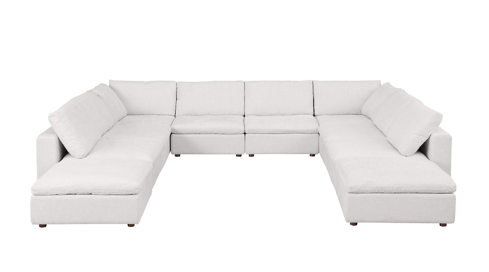 1100 Divanitalia 10-Piece U-Shaped Sectional Sofa with Chaise in Top-grain Italian Leather