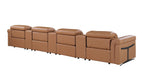 1126 Divanitalia 7-Piece Modular Power Reclining Sofa in Top Grain Italian Leather with 4 Power Recliners & Power Headrests - Cognac - SKU 1126-COGNAC-7.4-HT - view 6
