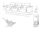 1208 Leather Sofa with 3 Power Recliners and Two Storage Consoles