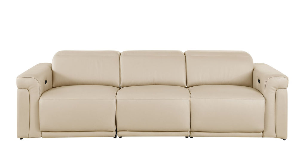 1126 Divanitalia 3-Piece Modular Power Reclining Sofa in Top Grain Italian Leather with 3 Power Recliners & Power Headrests