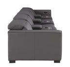 1208 7 Piece Leather Sofa with 4 Power Recliners and Power Headrests - Dark Grey - SKU 1208-DK-GREY-S-7.4-HT - view 8