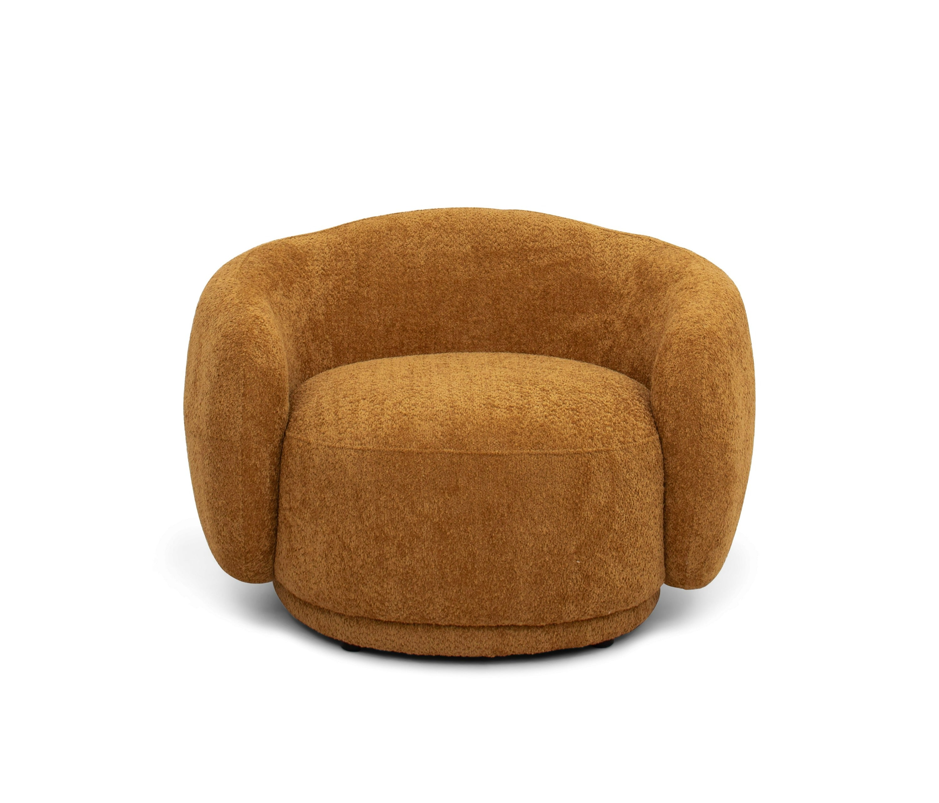 Andrew - Modern Orange Fabric Swivel Accent Chair