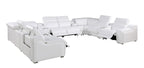 1116 Divanitalia 12-Piece U-Shaped Sectional Sofa in Top Grain Italian Leather with 4 Power Recliners & Power Headrests