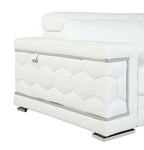 692 Divanitalia 2-Piece Sofa Set with Adjustable Headrest in Top-grain Italian Leather - White - SKU 692- WHITE 2PC (S/L) - GROUP - view 11
