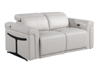 1126 Divanitalia Power Reclining Loveseat in Top Grain Italian Leather with 2 Power Recliners & Power Headrests