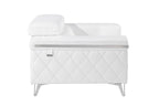1140 Divanitalia Chair with Adjustable Headrest in Top-grain Italian Leather - White - SKU 1140-WHITE-CH - view 5