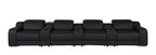 1116 Divanitalia 7-Piece Modular Power Reclining Sofa in Top Grain Italian Leather with 4 Power Recliners & Power Headrests - Black - SKU 1116-BLACK-S-7.4-HT - view 2