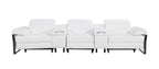 1246 Divanitalia Modular Power Triple Reclining Dual Console Sofa with Power Reclining Headrests - Top Grain Italian Leather - White - SKU 1246-WHITE-5.3-HT - view 3
