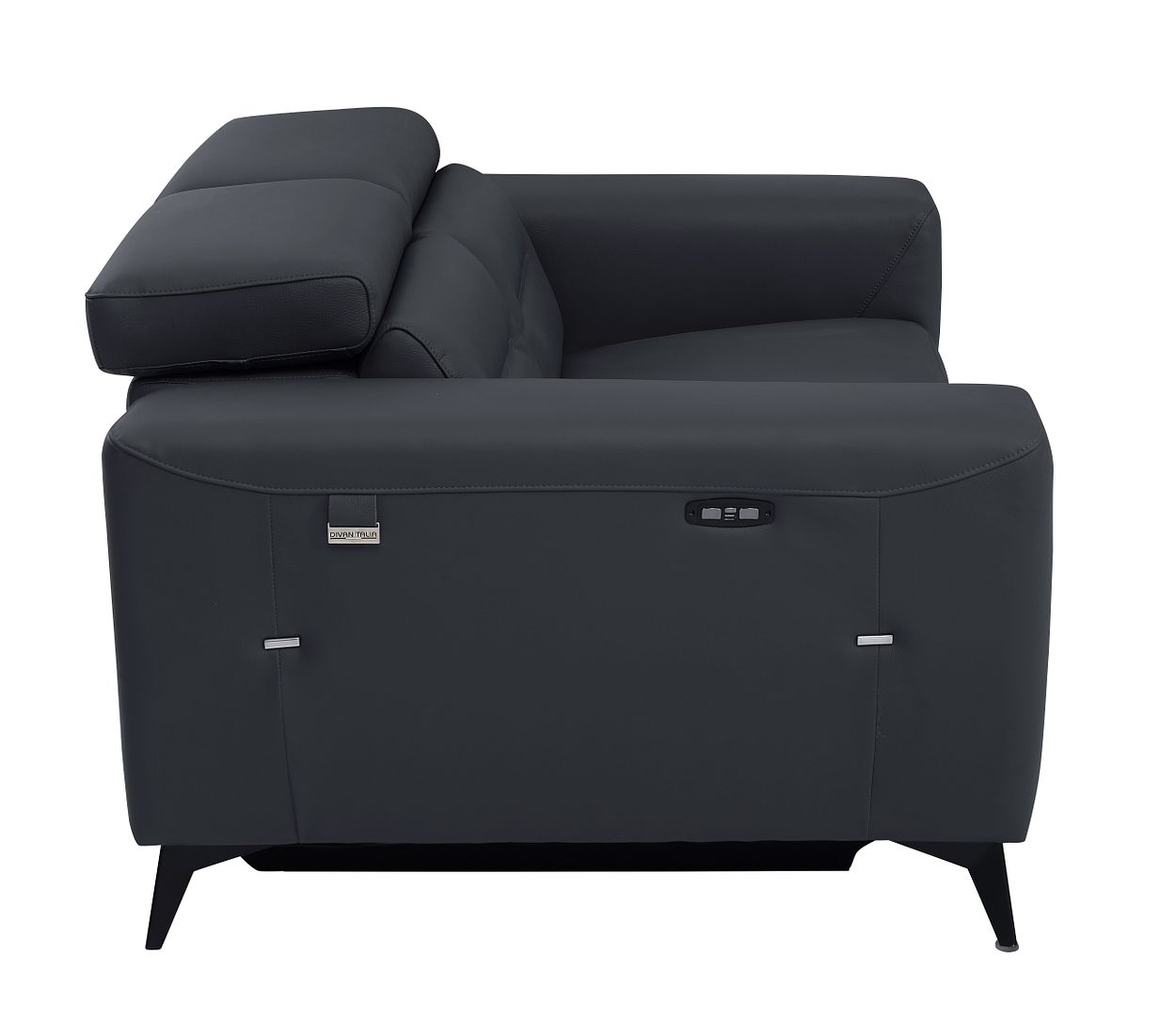 989 Divanitalia Power Reclining Loveseat with Power Headrest in Top-grain Italian Leather