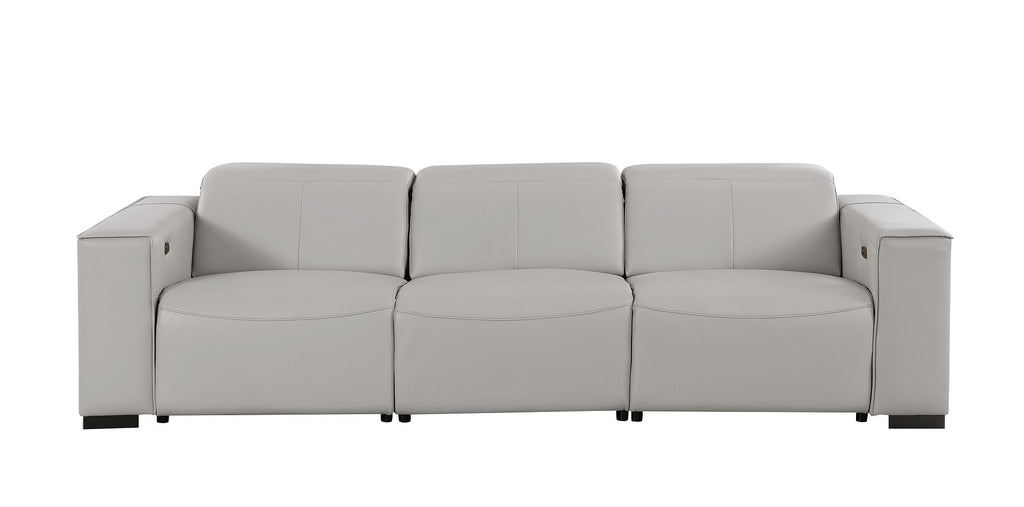 1208 Genuine Leather Triple Power Reclining Sofa