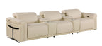 1126 Divanitalia 5-Piece Modular Power Reclining Sofa in Top Grain Italian Leather with 3 Power Recliners & Power Headrests